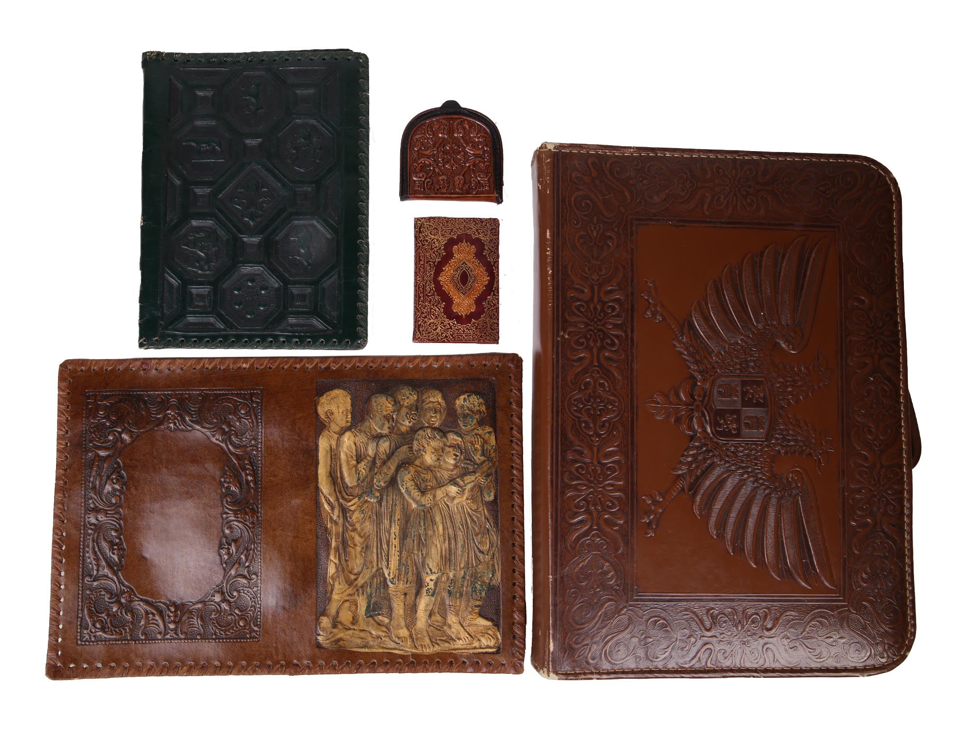 TRIANON EMBOSSED LEATHER FOLDERS AND WALLETS PIC-1